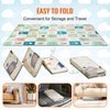 VEVOR Baby Play Mat, 71""x79"" Extra Large Baby Crawling Mat, Non-Slip One-Piece Foam Baby Playmat, Foldable Reversible Floor Mat with Travel Bag, Waterproof Activity Playmat for Babies Toddlers Infants