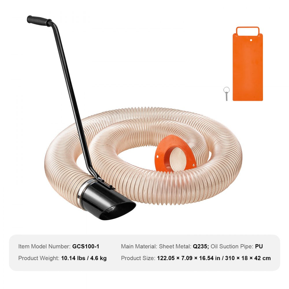 VEVOR Wood Chipper Shredder Mulcher Leaf Vacuum Kit, 4.3 Inch x 13.1 ft Heavy Duty Universal Woodchipper Accessory, 4 inch Diameter for Large Volume Feeding,Fit Mainstream Brand (Chipper NOT Included)