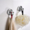 VEVOR Suction Cup Hooks for Shower, 2-Pack No Drill Stainless Steel Hooks, Suction Cup Shower Towel Hanging Hook, for Bathroom Wall, Kitchen, Glass, Mirror and Tile to Hang Towels, Robes & Loofah