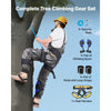 VEVOR Tree Climbing Spikes Set, Height-Adjustable Tree Climbing Gear with Straps & Harness, 350 lbs Load Capacity, Heavy Duty Steel Climb Spurs Arborist Equipment for Fruit Picking Hunting