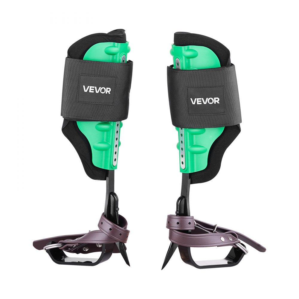 VEVOR Tree Climbing Spikes Set, Height-Adjustable Tree Climbing Gear with Straps & Spike Protectors, 350 lbs Load Capacity, Heavy Duty Steel Climb Spurs Arborist Equipment for Fruit Picking Hunting