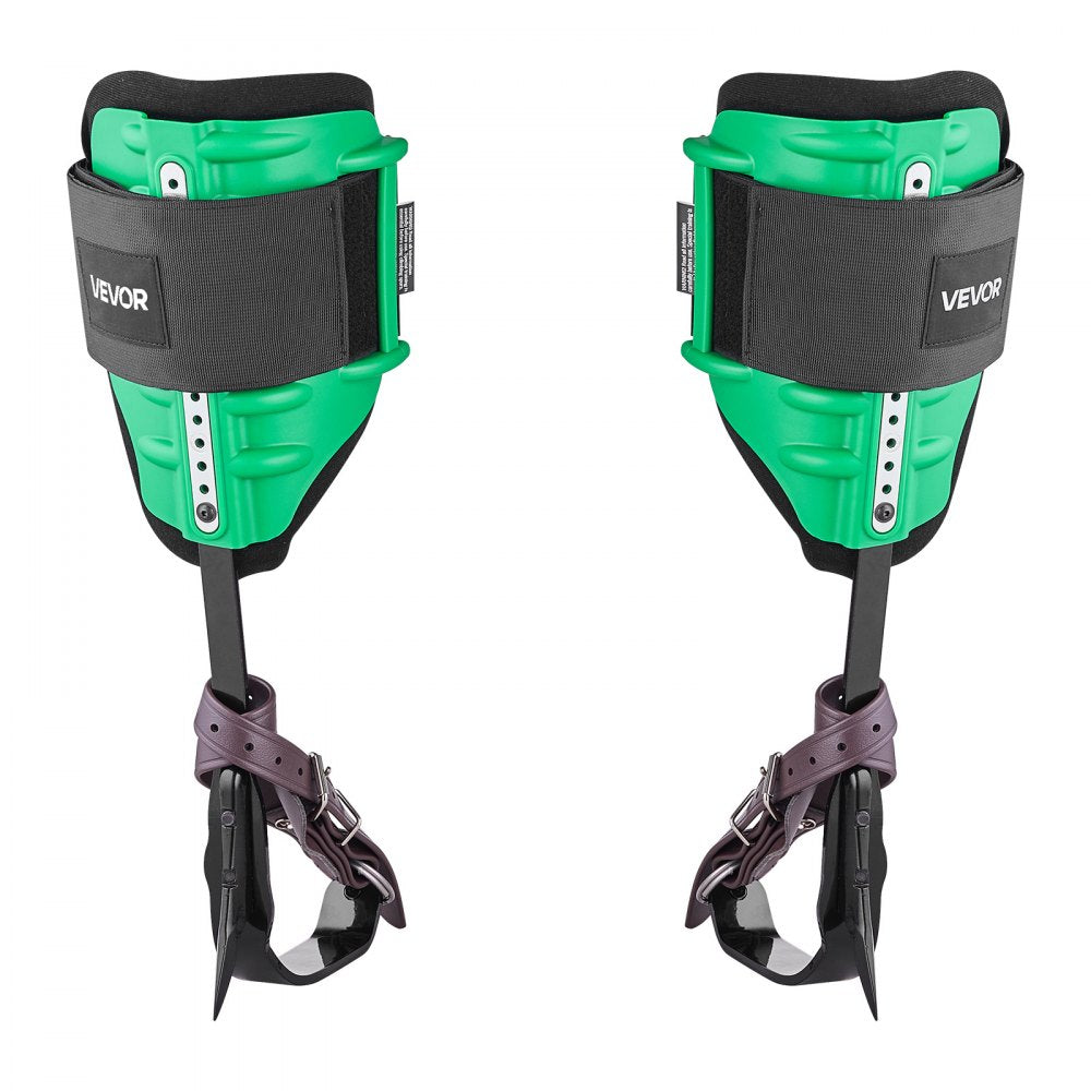 VEVOR Tree Climbing Spikes Set, Height-Adjustable Tree Climbing Gear with Straps & Spike Protectors, 350 lbs Load Capacity, Heavy Duty Steel Climb Spurs Arborist Equipment for Fruit Picking Hunting
