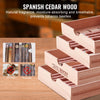 VEVOR Cigar Humidor Cabinet, Handmade Spanish Cedar Wood Cigar Humidor for 50-100 Cigars, Glass Cigar Desktop Storage Case with Digital Humidifier, Hygrometer and Shelves, Great Gift for Men