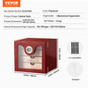 VEVOR Cigar Humidor Cabinet, Handmade Spanish Cedar Wood Cigar Humidor for 50-100 Cigars, Glass Cigar Desktop Storage Case with Digital Humidifier, Hygrometer and Shelves, Great Gift for Men