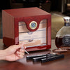 VEVOR Cigar Humidor Cabinet, Handmade Spanish Cedar Wood Cigar Humidor for 50-100 Cigars, Glass Cigar Desktop Storage Case with Digital Humidifier, Hygrometer and Shelves, Great Gift for Men
