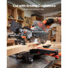 VEVOR Sliding Compound Miter Saw, 7-1/4 inch Blade, DC 18.5V Cordless Miter Saw, with LED Precision Alignment, Adjustable Angles, Battery and Charger Included, for Cutting Wood, Metals, Laminates