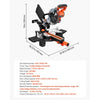 VEVOR Sliding Compound Miter Saw, 7-1/4 inch Blade, DC 18.5V Cordless Miter Saw, with LED Precision Alignment, Adjustable Angles, Battery and Charger Included, for Cutting Wood, Metals, Laminates