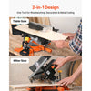 VEVOR Compound Miter Saw, 8-1/4 inch Blade, 2-in-1 Miter/Table Saw, with Precision Laser Alignment, Adjustable Angles, 4800 RPM, with Splash Guard, for Cutting Wood, Metals, Laminates, and Plastic