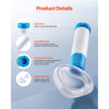 VEVOR Choking Rescue Device, Portable Airway Clear Anti Choking Suction Device with 4 Multi-size Masks and 1 Storage Bag, First Aid Kit for Removing Blocked Objects, for Home, School, Travel