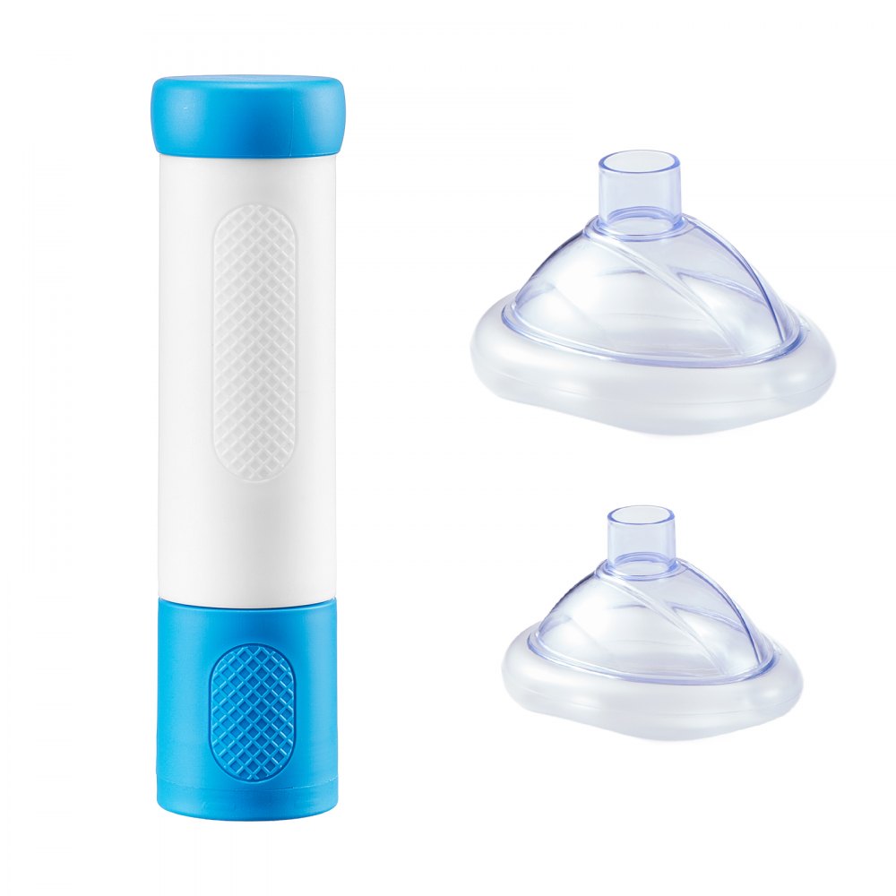 VEVOR Choking Rescue Device, Portable Airway Clear Anti Choking Suction Device with 4 Multi-size Masks and 1 Storage Bag, First Aid Kit for Removing Blocked Objects, for Home, School, Travel