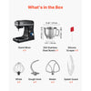 VEVOR Stand Mixer, 8.3QT Dough Mixer, 660W 6+P Speeds Tilt-head Food Mixer with Stainless Steel Bowl, Dough Hook, Wire Whip, Flat Beater, Scraper, Household Stand Mixer for Baking & Mixing, Black
