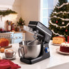VEVOR Stand Mixer, 8.3QT Dough Mixer, 660W 6+P Speeds Tilt-head Food Mixer with Stainless Steel Bowl, Dough Hook, Wire Whip, Flat Beater, Scraper, Household Stand Mixer for Baking & Mixing, Black