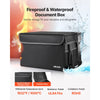 VEVOR Fireproof Document Box, 1832 ℉ Heat Insulated Fireproof & Waterproof Box, Space-Saving and Foldable Design, Portable Home Office Travel File Organizer, for Passports, Important Documents, Files