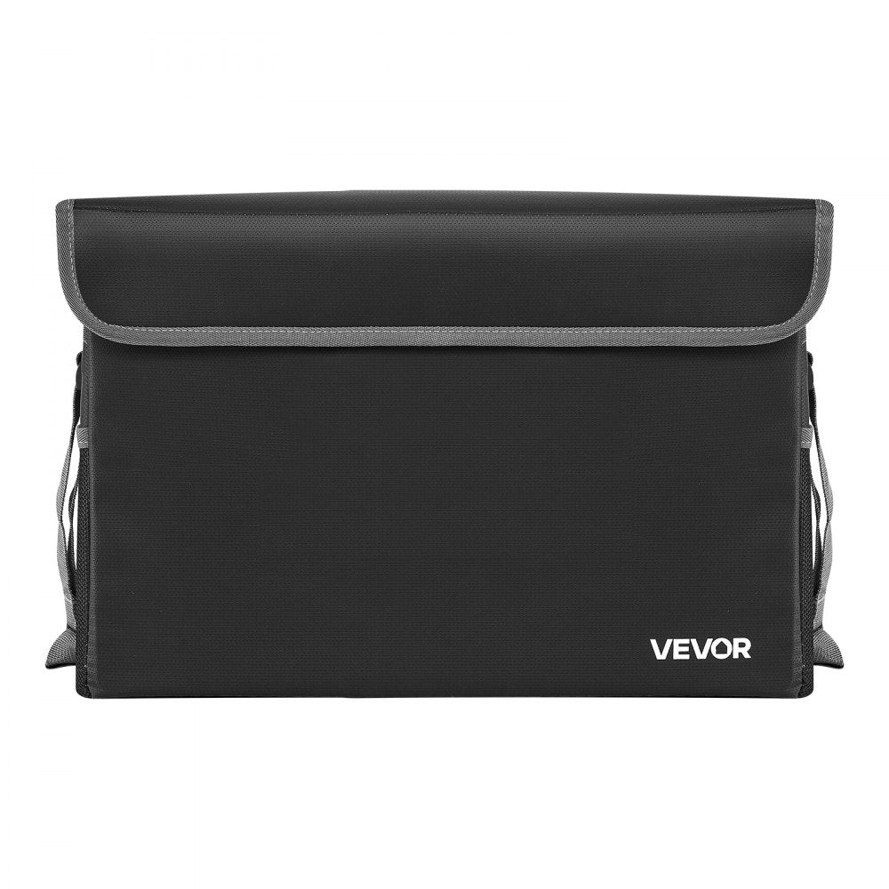 VEVOR Fireproof Document Box, 1832 ℉ Heat Insulated Fireproof & Waterproof Box, Space-Saving and Foldable Design, Portable Home Office Travel File Organizer, for Passports, Important Documents, Files