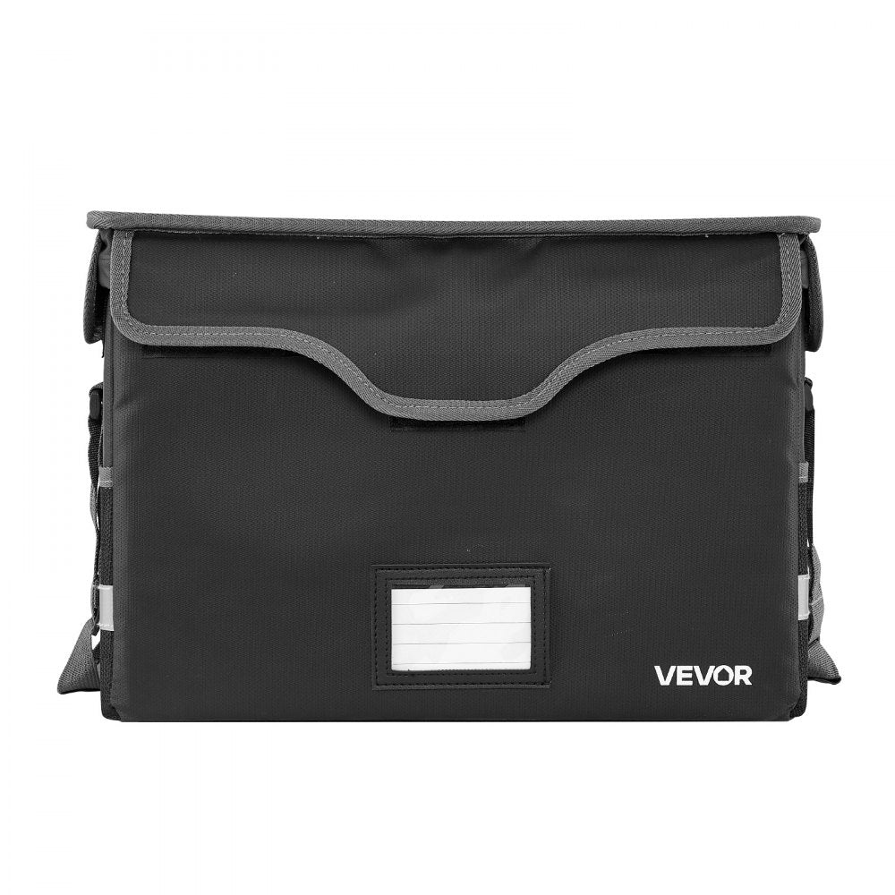 VEVOR Fireproof Document Box, 1832 ℉ Heat Insulated Fireproof & Waterproof Box with Lock, Portable File Storage Security Organizer Home Office Travel Use, for Passports, Important Documents & Files