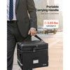 VEVOR Fireproof Document Box, 1832 ℉ Heat Insulated Fireproof & Waterproof Box with Lock, Portable Two-Layer File Storage Organizer Home Office Travel Use, for Passports, Important Documents, Files