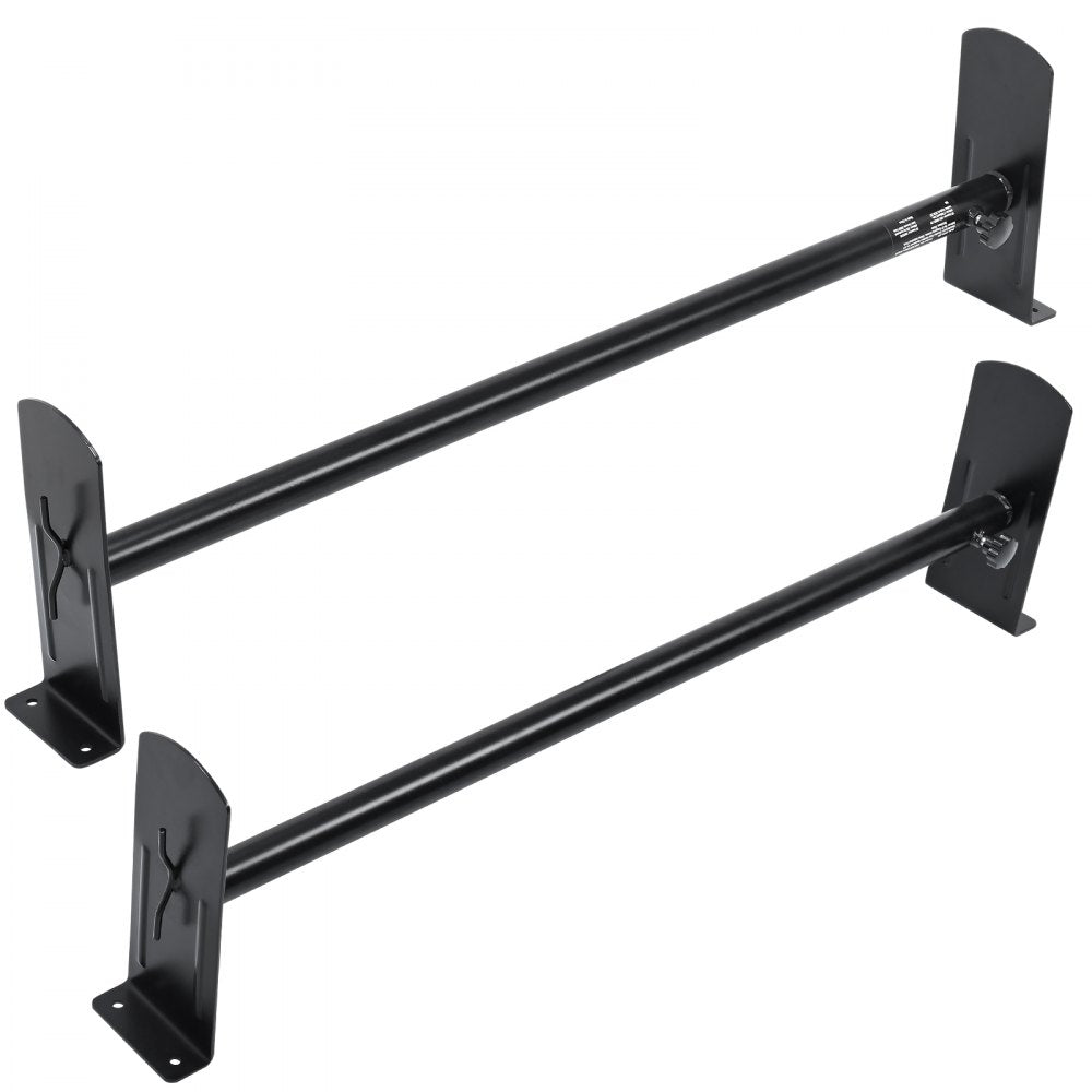 VEVOR Van Roof Ladder Rack, 2 Bars Alloy Steel Roof Racks, 500 LBS Capacity Roof Rack, Adjustable Length 35.8"-52.4", Van Ladder Rack Compatible with Chevrolet Express, GMC Savana, etc, Drilling Mount