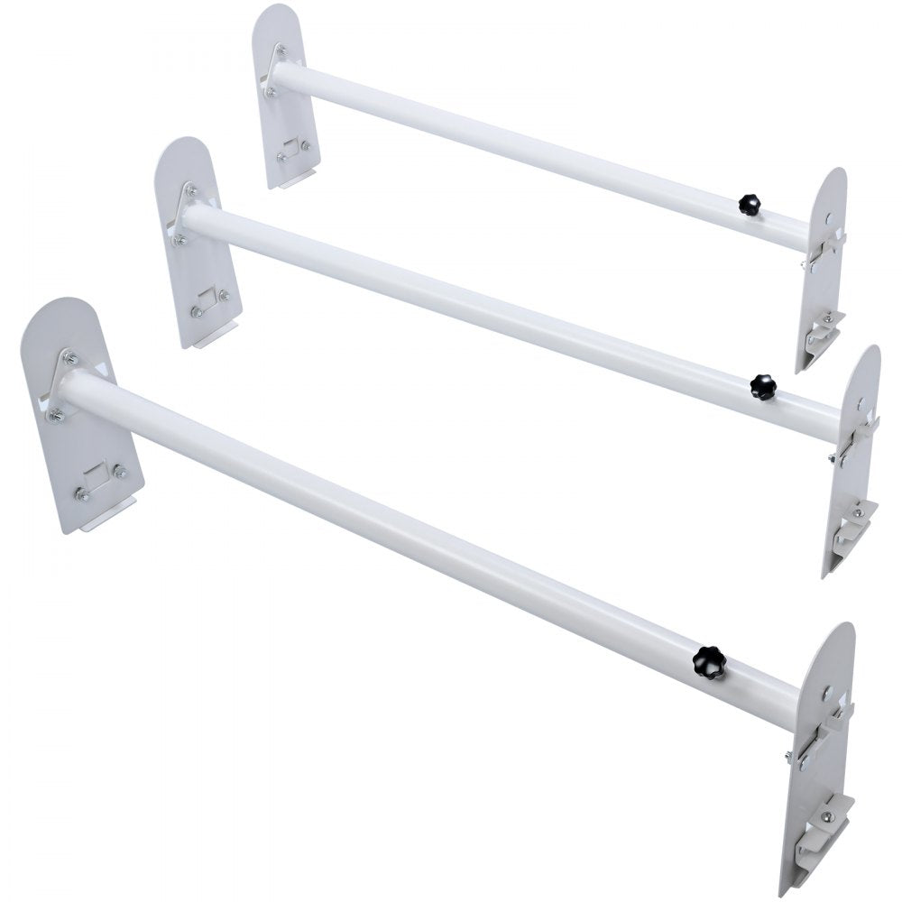 VEVOR Van Roof Ladder Rack, 3 Bars Alloy Steel Roof Racks, 750 LBS Capacity Rain-Gutter Roof Rack, Adjustable Length 40.2" to 74.8", Van Ladder Rack Compatible with Chevrolet Express, GMC Savana, etc