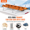 VEVOR Trailer Ladder Rack, 54" 2 Crossbars Ladder Roof Rack, Heavy-duty Steel Van Roof Ladder Rack, 600 lbs Capacity Van Ladder Rack with Straps, Fit for Ford Transit 150, 250, 350, 2015-2022