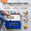 VEVOR Pottery Wheel, 450W, 11 in Clay Wheel Forming Machine, 60-300 RPM Adjustable Speed with Handle and Pedal Control, ABS Detachable Basin, Accessory Kit for Adults and Beginners Craft DIY, Blue