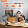VEVOR Single Monitor Mount with USB, Supports 13"-35" Screen, Adjustable Gas Spring Monitor Arm, Holds up to 26.4 lbs, Monitor Arm Desk Mount with C-Clamp/Grommet Mounting Base, VESA Mount 75/100mm