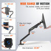 VEVOR Single Monitor Mount with USB, Supports 13"-35" Screen, Adjustable Gas Spring Monitor Arm, Holds up to 26.4 lbs, Monitor Arm Desk Mount with C-Clamp/Grommet Mounting Base, VESA Mount 75/100mm