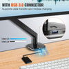 VEVOR Single Monitor Mount with USB, Supports 13"-35" Screen, Adjustable Gas Spring Monitor Arm, Holds up to 26.4 lbs, Monitor Arm Desk Mount with C-Clamp/Grommet Mounting Base, VESA Mount 75/100mm
