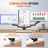 VEVOR Triple Monitor Mount, Supports 13"-27" Screens, Fully Adjustable Gas Spring Monitor Arm, Holds up to 20 lbs per Arm, Triple Monitor Stand with C-Clamp/Grommet Mounting Base, VESA Mount 75/100 mm