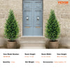 VEVOR Artificial Cedar Topiary Tree, 36 inch Tall (2 Pieces), with Extra Leaves & Pot Faux Evergreen Fake Pine Cypress Trees Plant, UV Rated Artificial Greenery Set for Home Decor Indoor/Outdoor