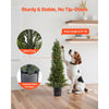 VEVOR Artificial Topiary Cedar Trees, 36 inch 2 Set Faux Pine Shrubs Plants, Fake Silk Tree Look Real, Easy Assembly for Decor Front Porch Outdoor Patio Garden Balcony Backyard Indoor Office