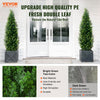 VEVOR Artificial Cedar Topiary Tree, 60 inch Tall (2 Pieces), with Extra Leaves & Pot Faux Evergreen Fake Pine Cypress Trees Plant, UV Rated Artificial Greenery Set for Home Decor Indoor/Outdoor