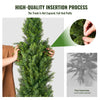 VEVOR Artificial Cedar Topiary Tree, 60 inch Tall (2 Pieces), with Extra Leaves & Pot Faux Evergreen Fake Pine Cypress Trees Plant, UV Rated Artificial Greenery Set for Home Decor Indoor/Outdoor