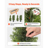 VEVOR Artificial Topiary Cedar Trees, 60 inch 2 Set Faux Pine Shrubs Plants, Fake Silk Tree Look Real, Easy Assembly for Decor Front Porch Outdoor Patio Garden Balcony Backyard Indoor Office