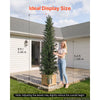 VEVOR Artificial Topiary Cedar Tree 8 Ft Set of 2 with Pot Greenery Decor, Premium PE Fake Trees, Year-Round Indoor & Outdoor Faux Green Plant for Front Door, Entryway, Porch, Balcony, Patio, Garden