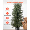 VEVOR Artificial Topiary Cedar Tree 8 Ft Set of 2 with Pot Greenery Decor, Premium PE Fake Trees, Year-Round Indoor & Outdoor Faux Green Plant for Front Door, Entryway, Porch, Balcony, Patio, Garden