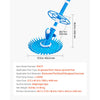 VEVOR Suction Pool Cleaner, Automatic Pool Vacuum Cleaner, Suction Side Automatic Pool Cleaner, Suction Vacuum Pool Sweeper with 12 Hoses, for In-ground Pool and Above-ground Pool Up to 20 x 35 ft