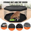VEVOR Dog Playpen, 8 Pcs 30"H x 24"W Panels Foldable Metal Pet Exercise Pen, Dog Fence Indoor and Outdoor Pen with Door, Bottom Pad and Top Cover, Pet Playpen for Dogs, Cats, Other Small Animals