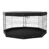 VEVOR Dog Playpen, 8 Pcs 30"H x 24"W Panels Foldable Metal Pet Exercise Pen, Dog Fence Indoor and Outdoor Pen with Door, Bottom Pad and Top Cover, Pet Playpen for Dogs, Cats, Other Small Animals