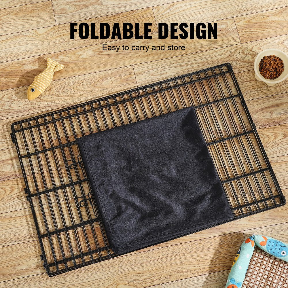 VEVOR Dog Playpen, 4 Pcs 24 x 36 in Panels Foldable Metal Pet Exercise Pen, Dog Fence Indoor and Outdoor Pen with Door and 600D Oxford Fabric Bottom Pad, for Dogs, Cats and Other Small Animals