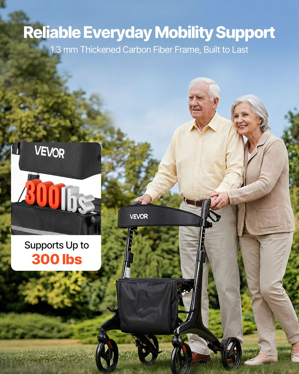 Reliable everyday mobility support - 300 lbs capacity (lifestyle image)