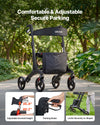Comfortable and adjustable - secure parking (adjustable armrest height and brake)