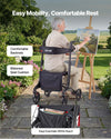 Easy mobility, comfortable rest - widened seat cushion and backrest