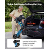 VEVOR Rollator Walker with Seat for Seniors, Ultra Compact 3-Fold Rolling Walker, Lightweight Aluminum Mobility Walking Aid with PU Solid Wheels, Adjustable Handle, Cup & Cane Holder - Supports 300LBS