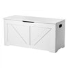 VEVOR Kids Storage Bench, Wooden Toy Box Chest, Large Storage Cabinet with Safety Hinge, Toddlers Storage Bench for Playroom, Living Room or Entryway, Easy Assembly, 38.98 x 15.55 x 18.9 in, White