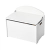 VEVOR Kids Storage Bench, Wooden Toy Box Chest with Backrest, Large Storage Cabinet with Safety Hinge, Toddlers Storage Bench for Playroom, Living Room or Entryway, 23.5 x 14.5 x 21.46 in, White