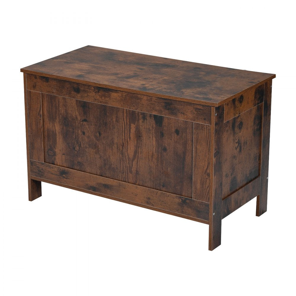 VEVOR Kids Storage Bench, Wooden Toy Box Chest, Large Storage Cabinet with Safety Hinge, Toddlers Retro Storage Bench for Playroom, Living Room or Entryway, 29.7 x 15.3 x 18.9 in, Easy Assembly, Brown
