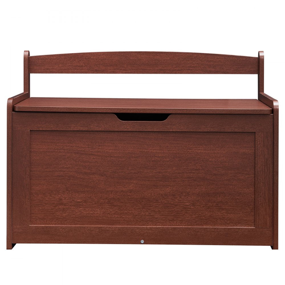 VEVOR Wooden Toy Chest for Kids, Toddler Toy Storage Box with Flip-Top Lid and Safety Hinge, 32.68 x 17.91 x 24.02" Large Kids Storage Bench for Playroom, Bedroom, Living Room or Entryway, Cherry