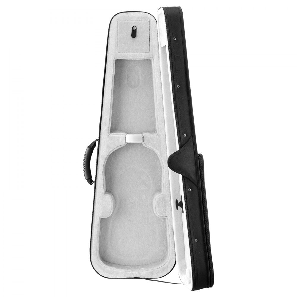 VEVOR 4/4 Full Size Violin Case, Nylon Waterproof, Lightweight Portable Travel Carrying Bag, with Plush Lining, Dual Shoulder Straps, Anti-Scratch, Professional Triangular Shape, for Violin, Black