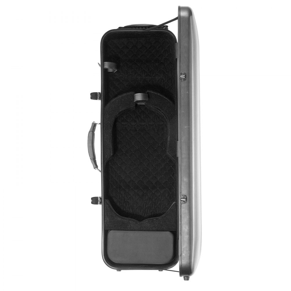 VEVOR 
4/4 Full Size Violin Case, Built-in Hygrometer, Lightweight Portable Travel Carrying Bag, with Plush Lining, Shoulder Straps, Anti-Scratch, Professional Oblong Shape, for Violin, Black