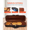 VEVOR 4/4 Full Size Violin Case, Built-in Hygrometer, Lightweight Portable Travel Carrying Bag, with Plush Lining, Shoulder Straps, Anti-Scratch, Professional Oblong Shape, for Violin, Black